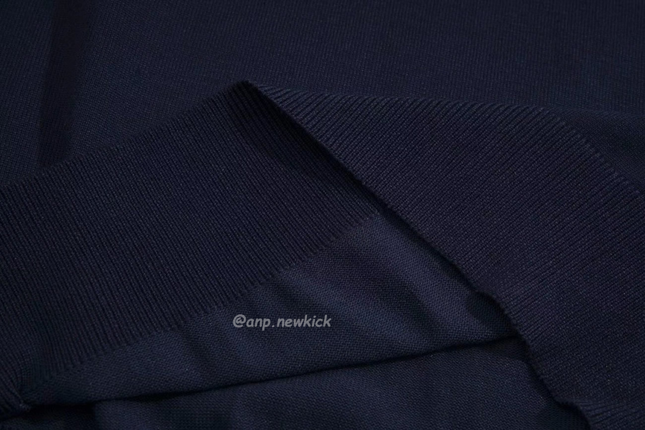 Miu Miu Logo Embroidery Polo Top In Navy (3) - newkick.vip